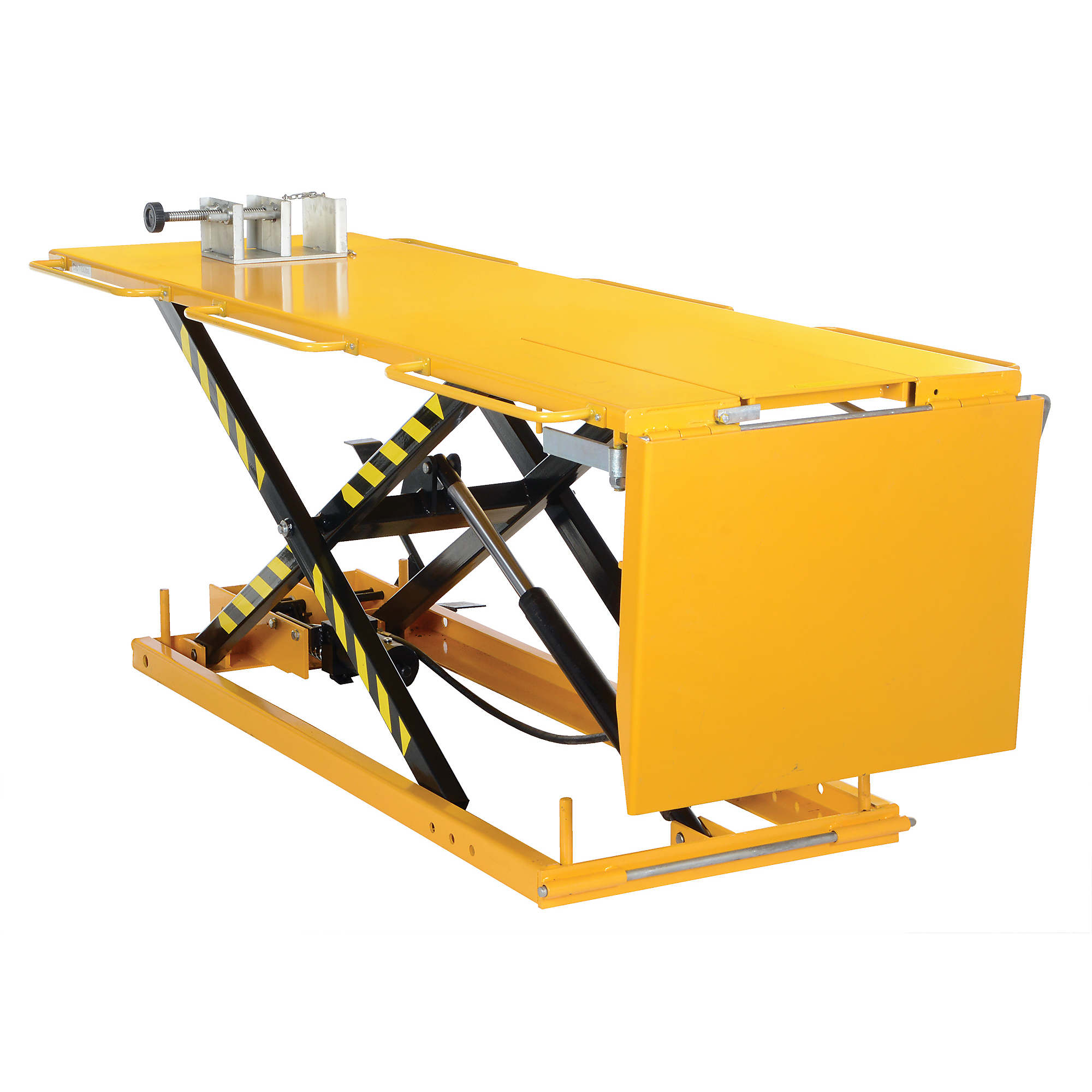 Vestil Hydraulic Motorcycle Lift - 1100-Lb. Capacity, 7in. to 32in. Height, Foot Pump Activated, Model# MOTO-LIFT-1100